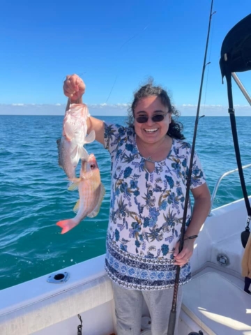 Red Grouper and Lane Snapper offshore fishing charter Venice, FL