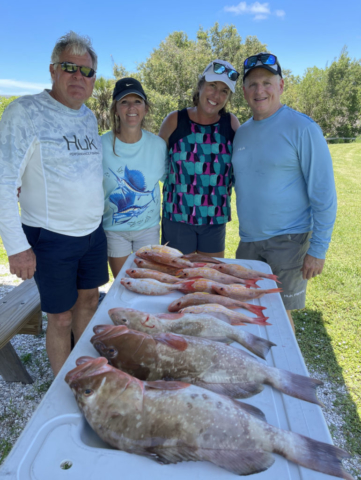 Red Grouper, Lane Snapper offshore fishing Venice, Florida