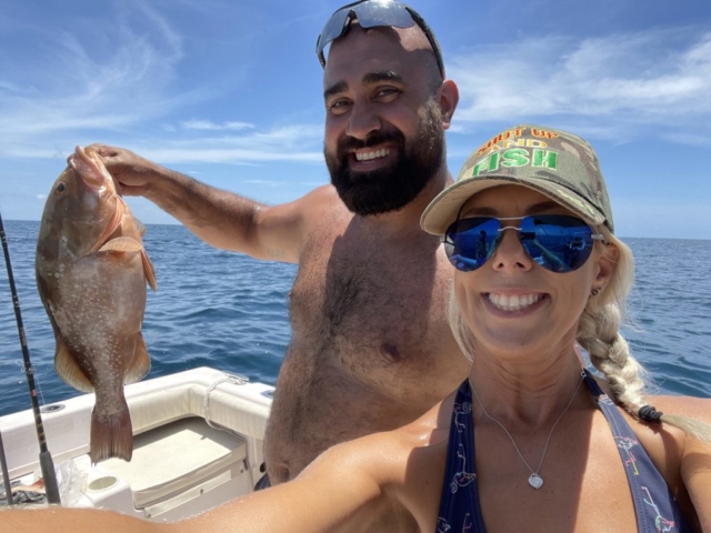 Red Grouper fishing offshore. charter Venice, FL