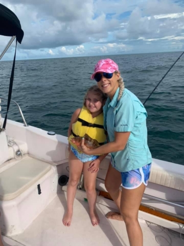 Kids offshore fishing charter Venice, FL Red Grouper